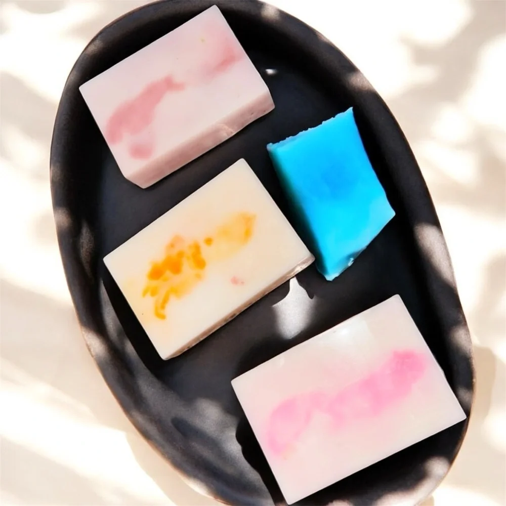 Set of 3 soaps handmade strawberry, cherry & citrus 4x2in 8oz each shea butter